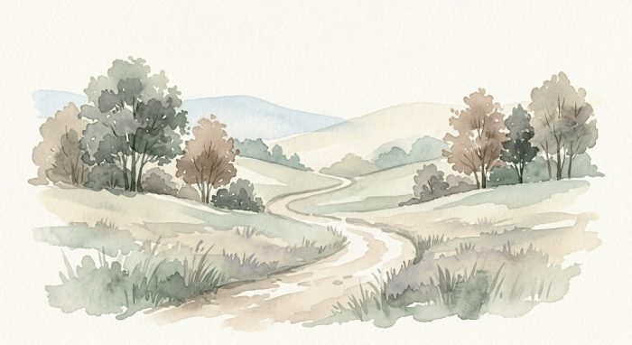 Ilustración de un camino solitario que simboliza cómo la incertidumbre puede agravar el dolor físico y emocional.